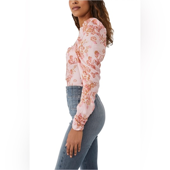 NWT Free People Hilary Printed Top - Picture 7 of 8